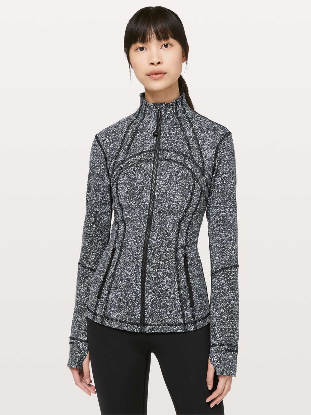 Lululemon Define Jacket Diffuse Starlight Black and White Activewear Size 6